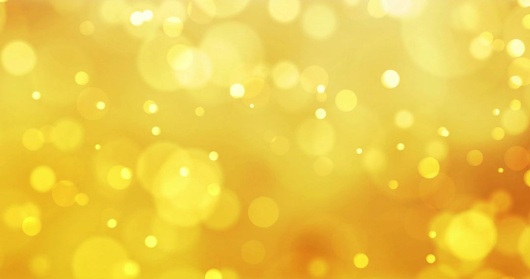 Golden Bokeh Lights Background with Glowing Particles