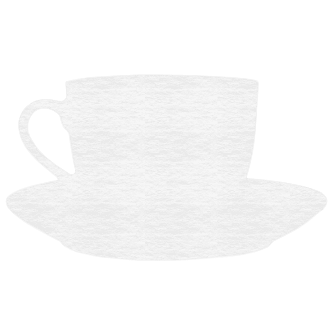 Grey Cup Silhouette with Plate on Transparent Background