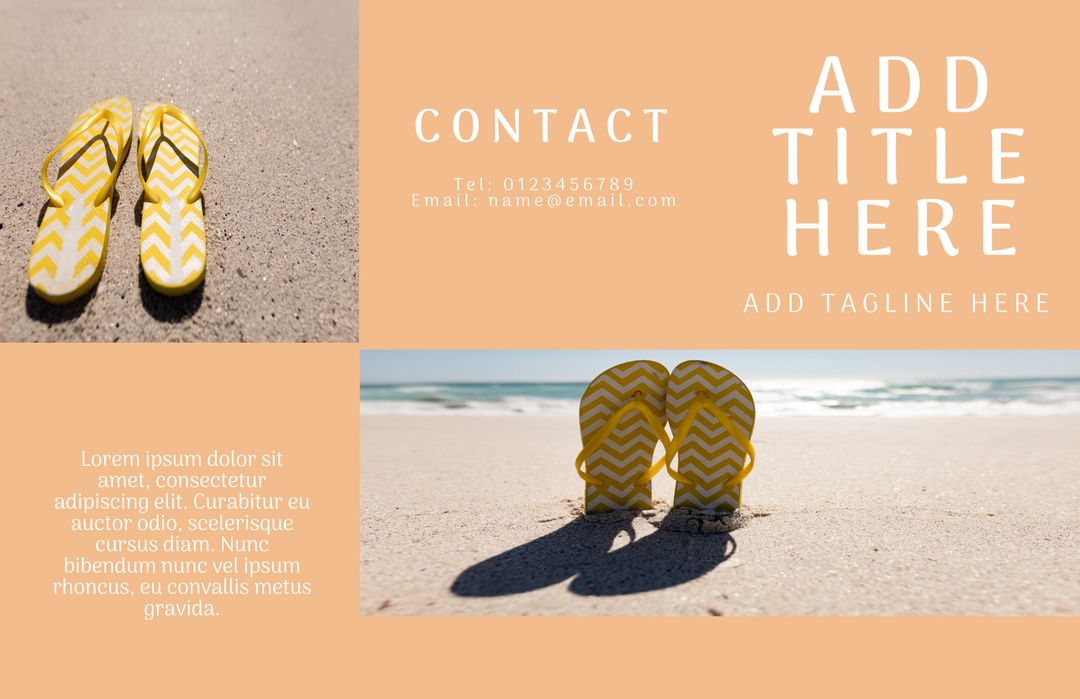 Serene Beach Vacation with Flip-Flops by Ocean