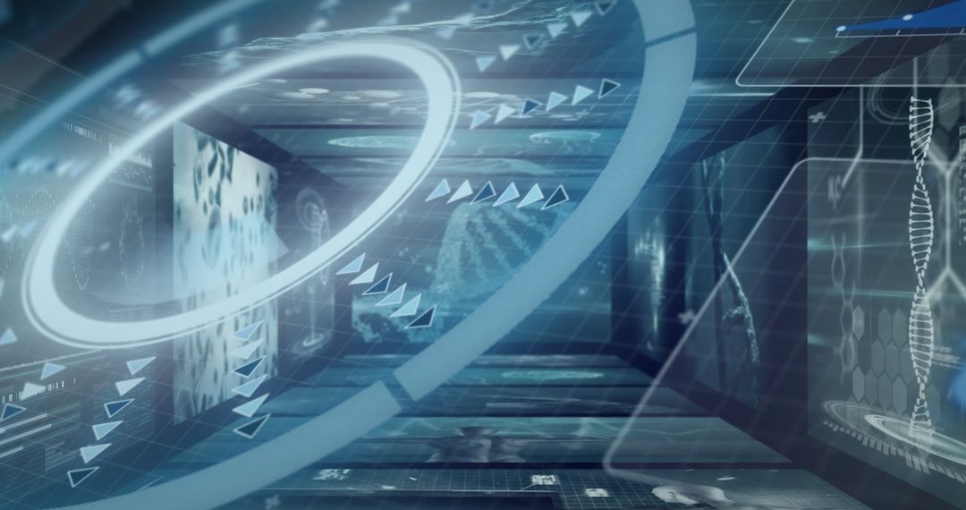 Futuristic Sports Data Interface with Football Elements