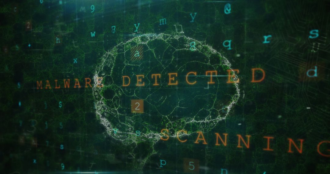Digital Brain with Malware Detection and Cybersecurity Concept