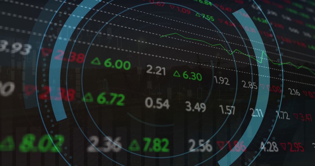 Digital Stock Market Analytics with Futuristic Interface