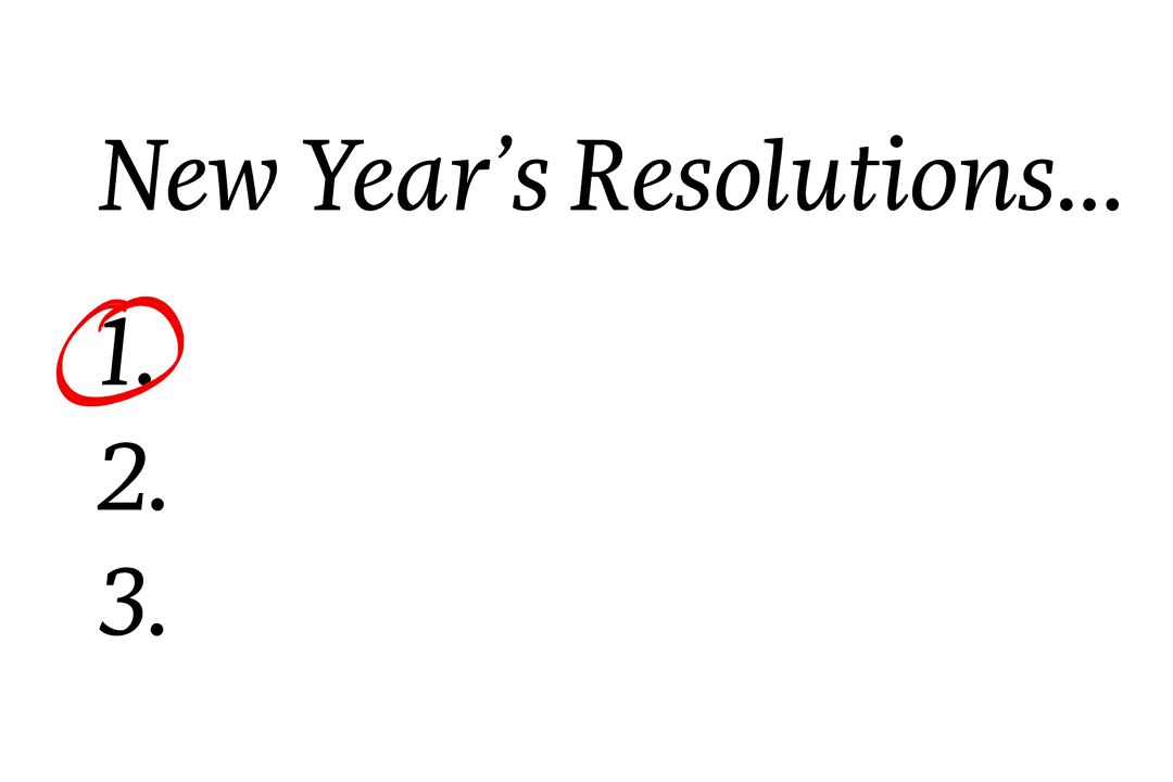 New Year's Resolutions Quote on Transparent Background