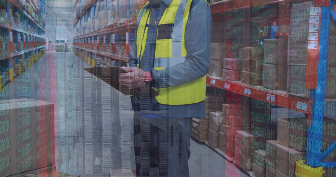 Warehouse Worker Using Digital Clipboard, Inventory Management - Free Images, Stock Photos and Pictures on Pikwizard.com