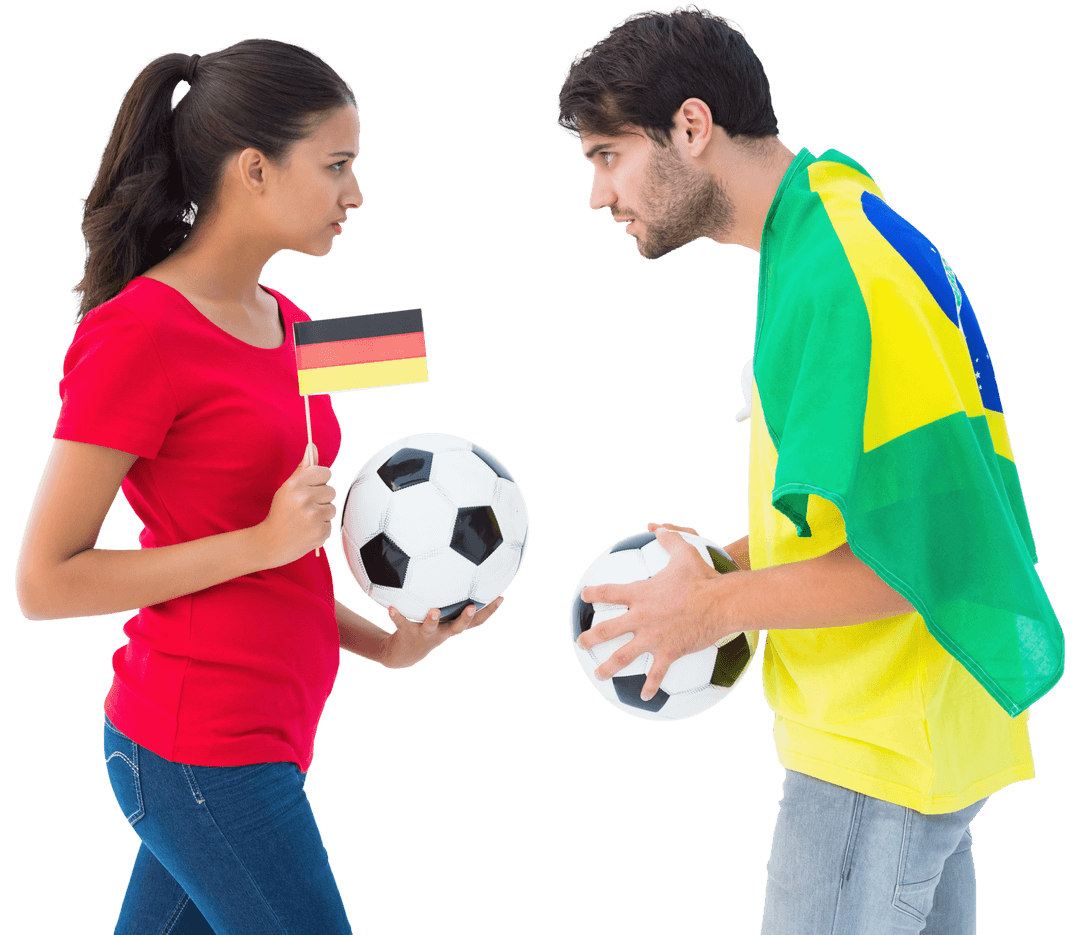 Transparent Rival Football Fans Showing Team Support with Passion