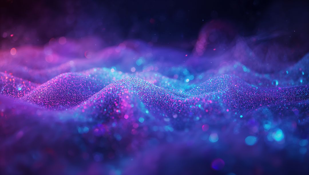 Vibrant Luminescent Particle Wave in Digital Space
