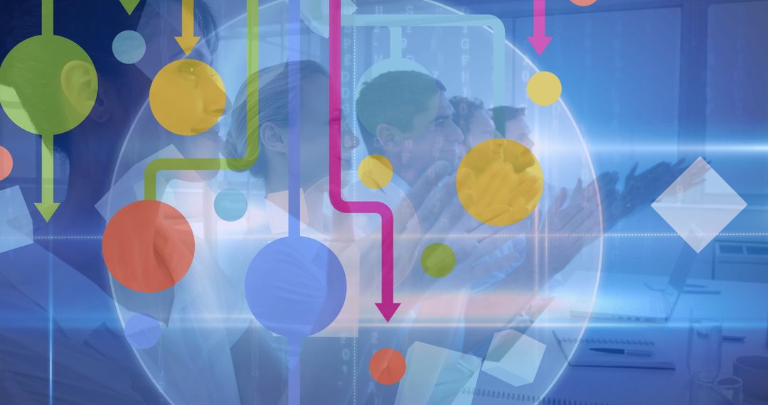 Business Professionals Analyzing Data in Dynamic Office Setting