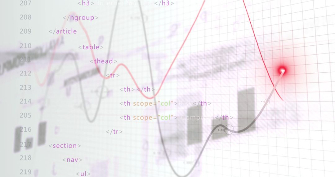Data Processing Digital Interface with Coding Overlay - Free Images, Stock Photos and Pictures on Pikwizard.com