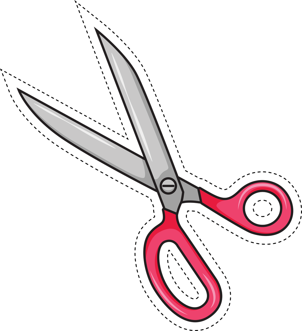 Red Scissors Illustration on Transparent Background, Work and Lifestyle Concept - Download Free Stock Images Pikwizard.com