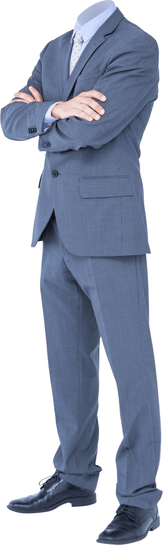 Headless Businessman Transparent Image Arms Crossed