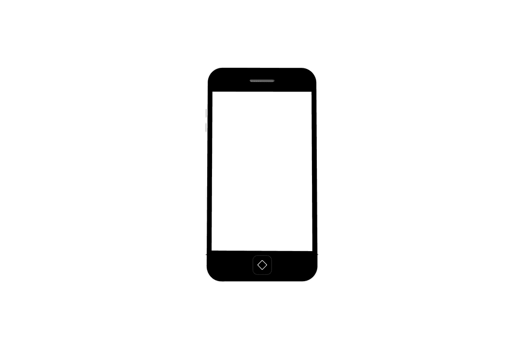 Transparent Smartphone with Blank Screen Mockup