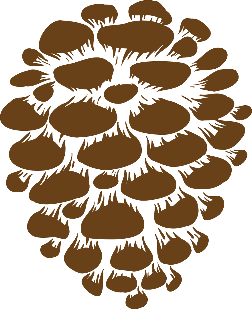 Transparent Organic Teardrop Cluster in Brown Fluid Design