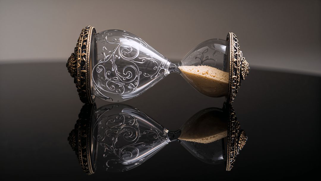 Ornate Hourglass Displaying Elegance and Luxury