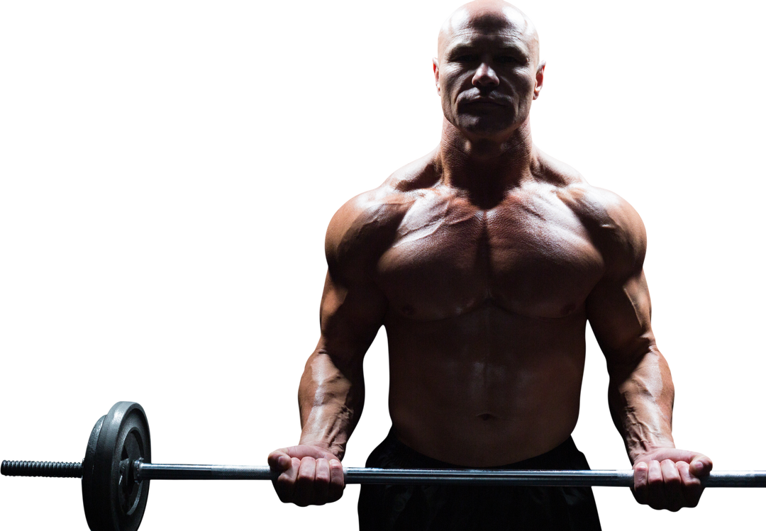 Muscular Man Silhouetted Lifting Barbell Transparent Background - Download Free Stock Images Pikwizard.com