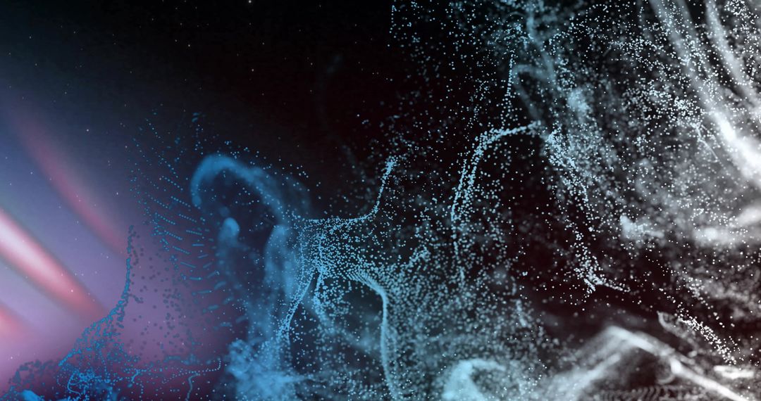 Abstract Glowing Blue Mesh on Dark Background