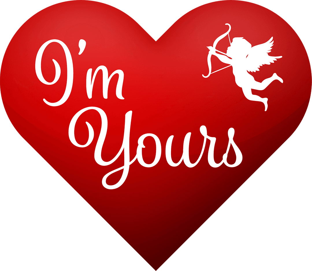 I'm Yours Heart Design on Transparent Background
