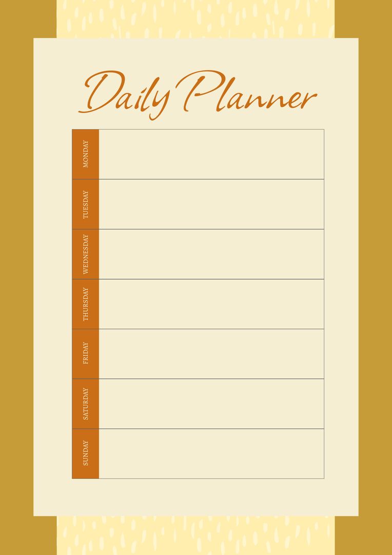 Elegant Daily Planner with Weekly Schedule Template - Download Free Stock Templates Pikwizard.com