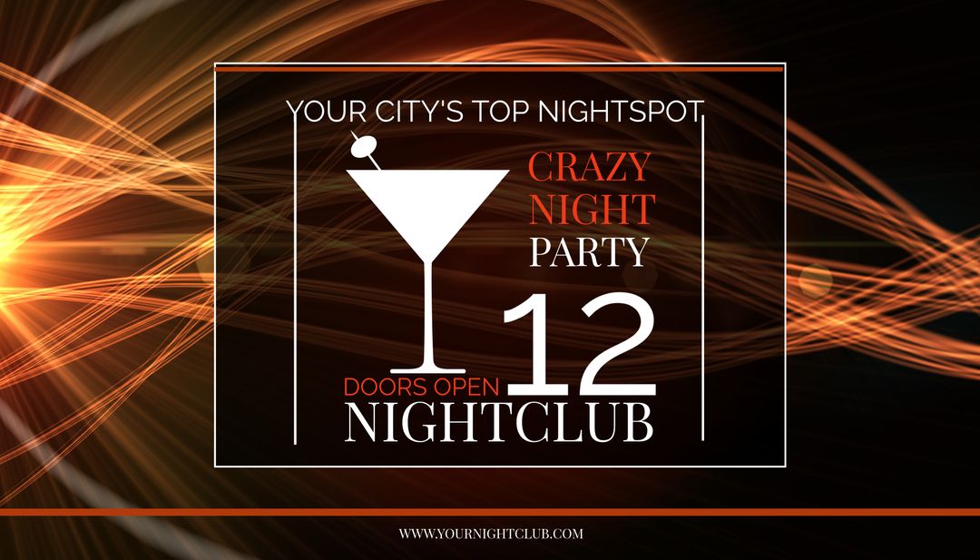 Nightclub Party Announcement with Dynamic Background