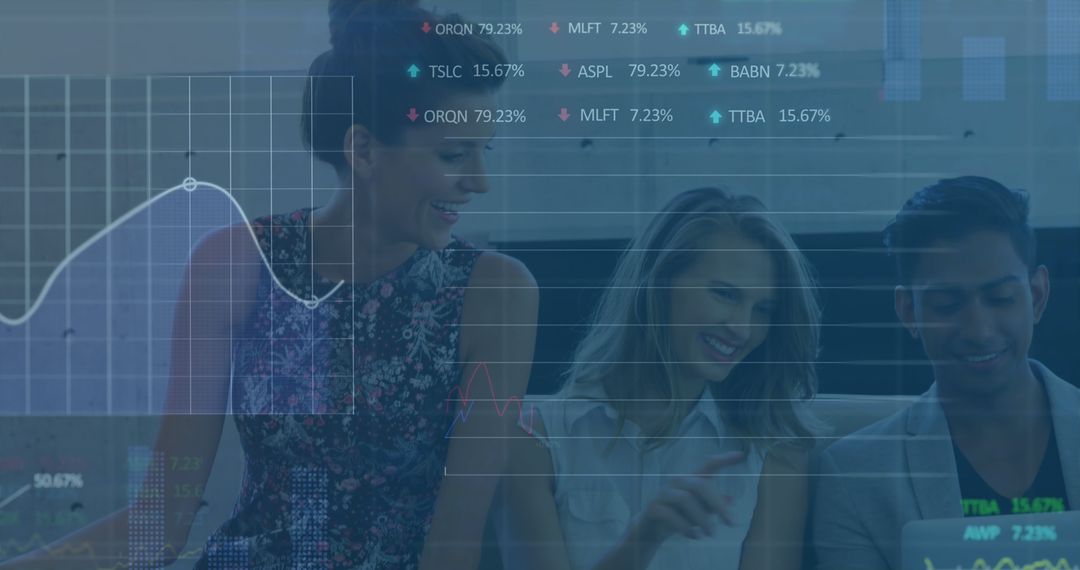 Business Team Analyzing Financial Data with Digital Graphs and Charts - Free Images, Stock Photos and Pictures on Pikwizard.com