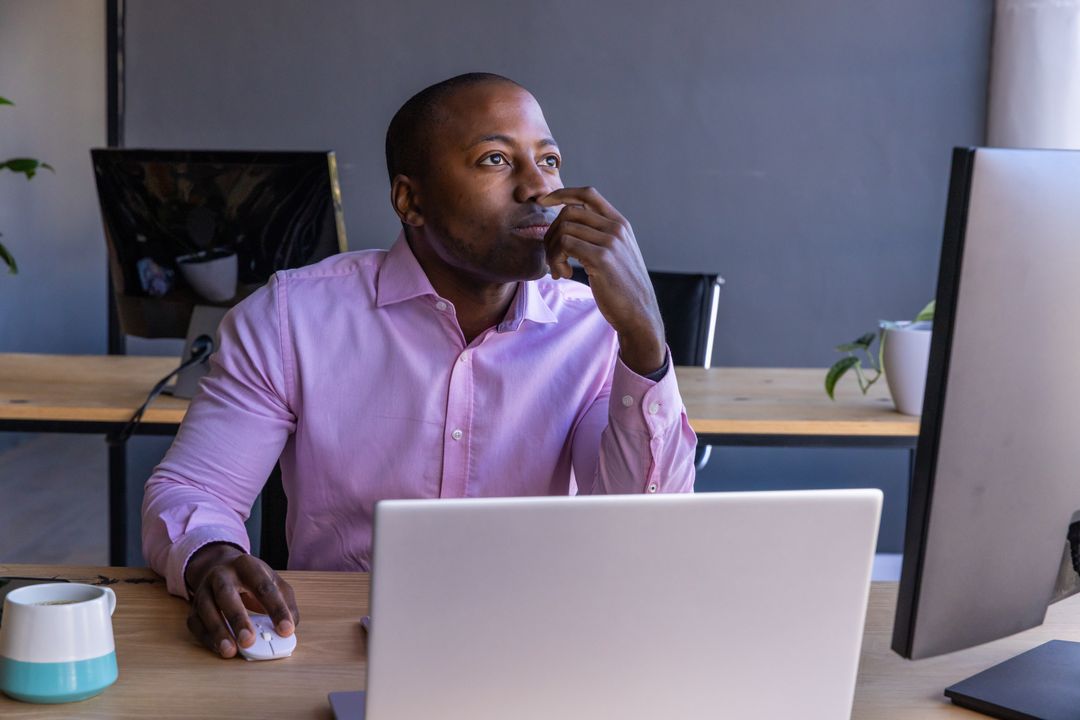 Office Professional Concentrating at Desk