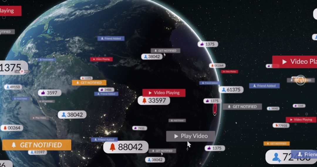 Global Social Media Network with Digital Notifications