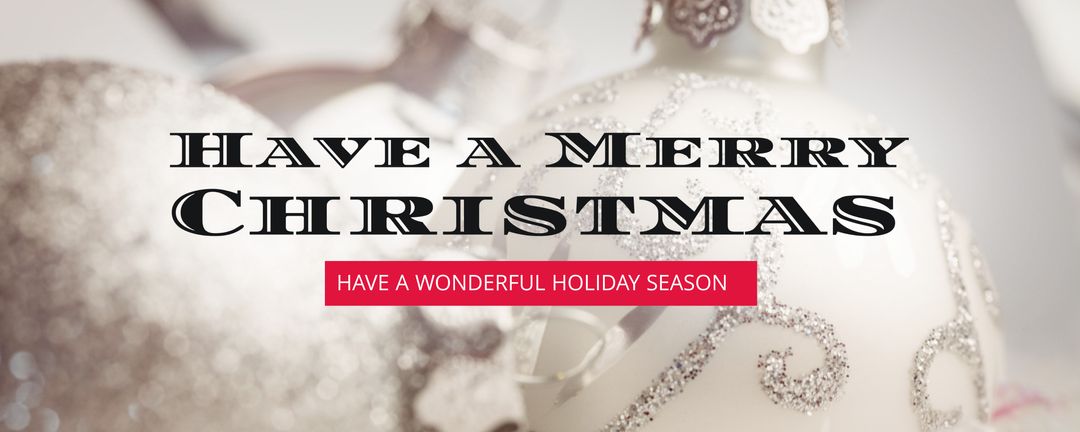 Festive Christmas Ornaments with Holiday Greeting Message