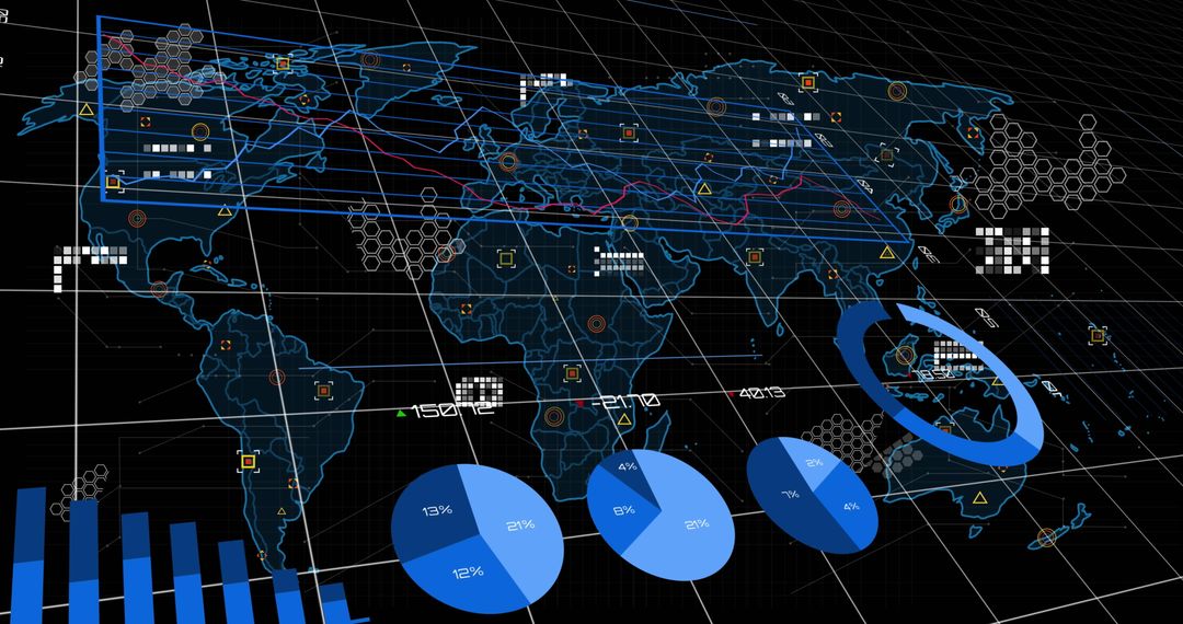 Global Data Processing with Futuristic Statistical Graphics