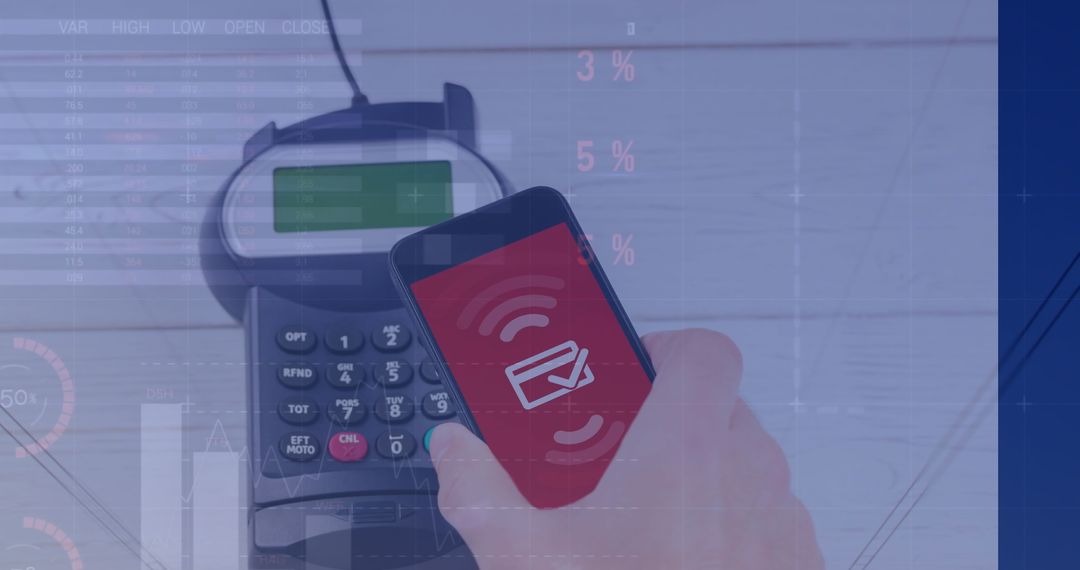 Contactless Payment Via Smartphone with Digital Interface Overlay