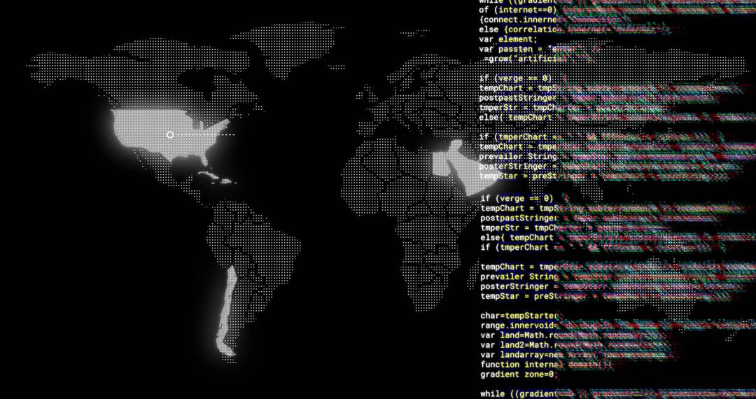 Global Digital Data Processing on World Map Interface