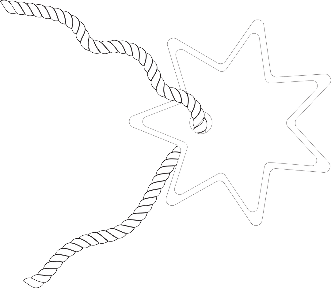 Transparent Star-Shaped Gift Tag on String for Birthdays