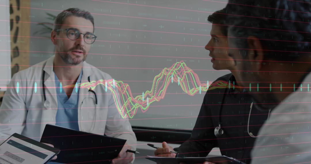 Doctors Discussing Global Healthcare and Data Integration