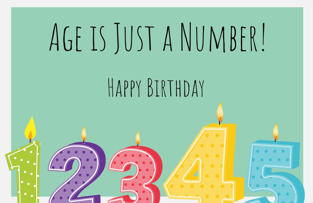 Colorful Birthday Cards with Number Candles