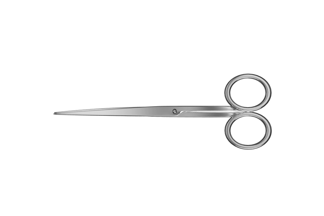 Transparent Close-up of Sharp Metal Scissors for Precision Cuts