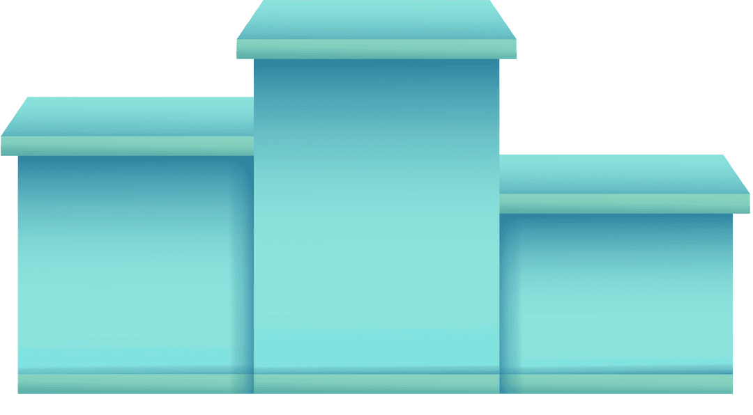 Transparent Turquoise 3D Podium for Modern Graphic Design