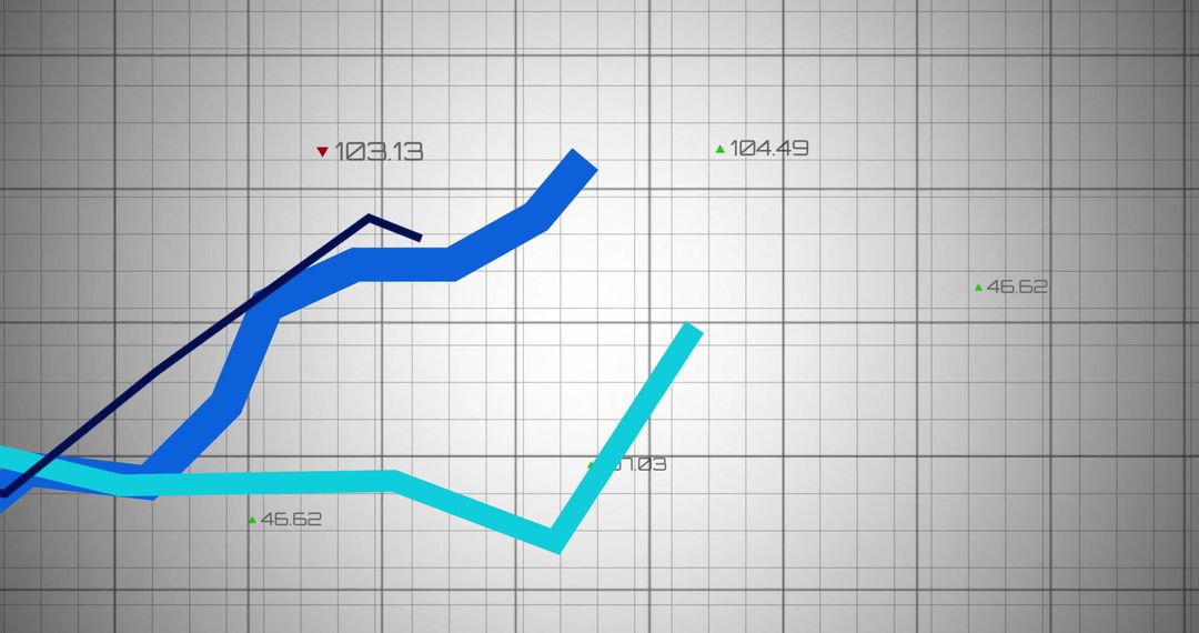 Data Visualization Digital Chart Display on White Background