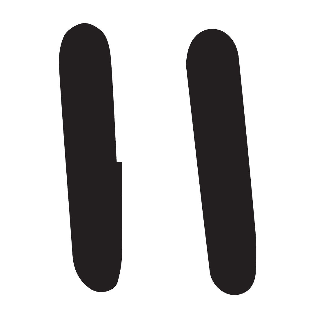 Abstract Black Forms on Transparent Background