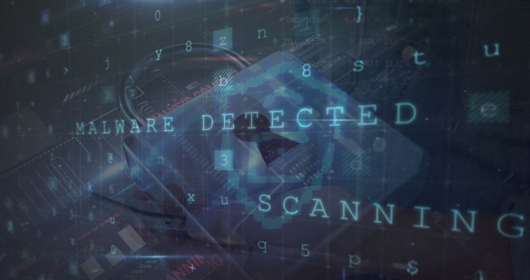 Cybersecurity Concept with Malware Detection Scan