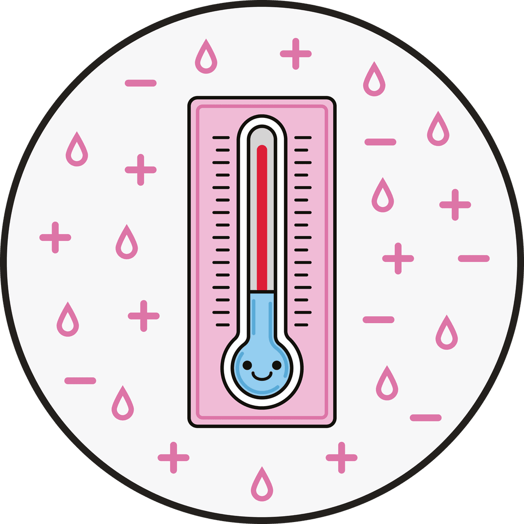 Smiling Thermometer Illustration on Transparent Background