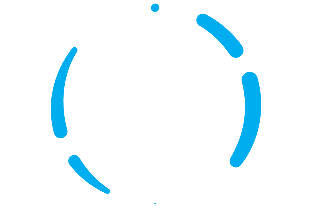 Abstract Blue Circular Shape on Transparent Background, Digital Illustration