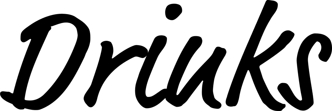 Handwritten Drinks Texture on Transparent Background