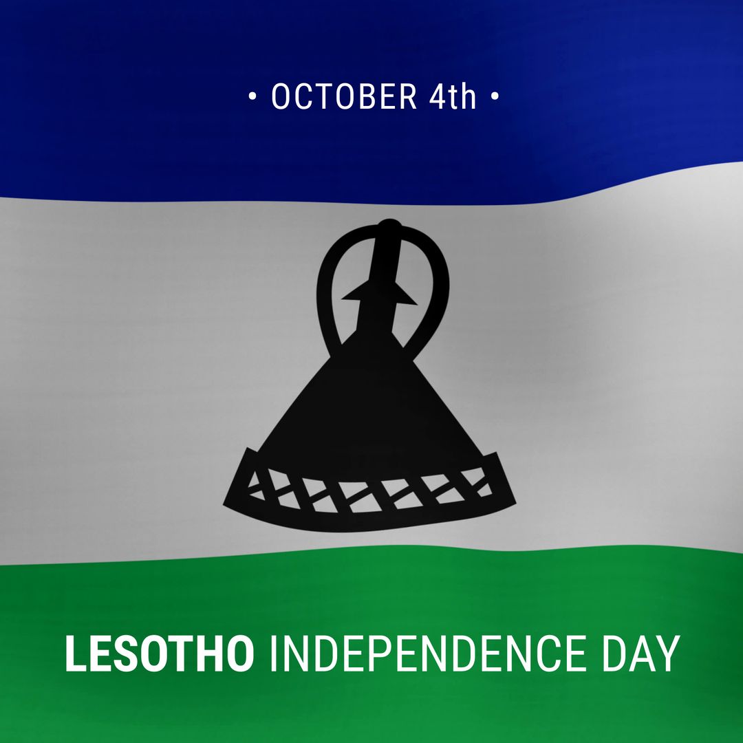 Lesotho Independence Day Celebration Concept with Flag