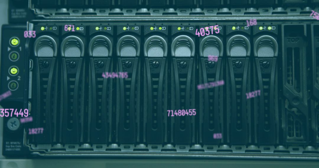 Digital Interface Showing Data on Computer Server