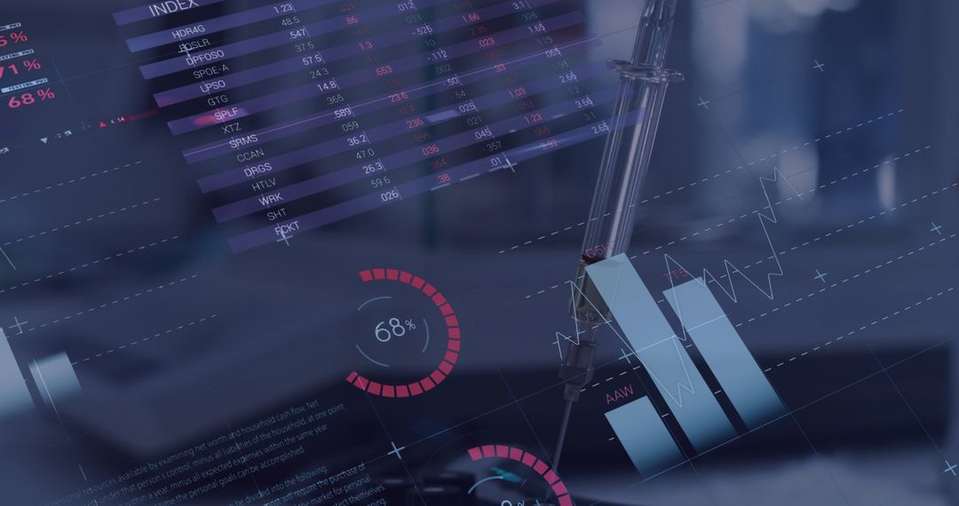 Abstract Data Overlay on Scientific Research Concept