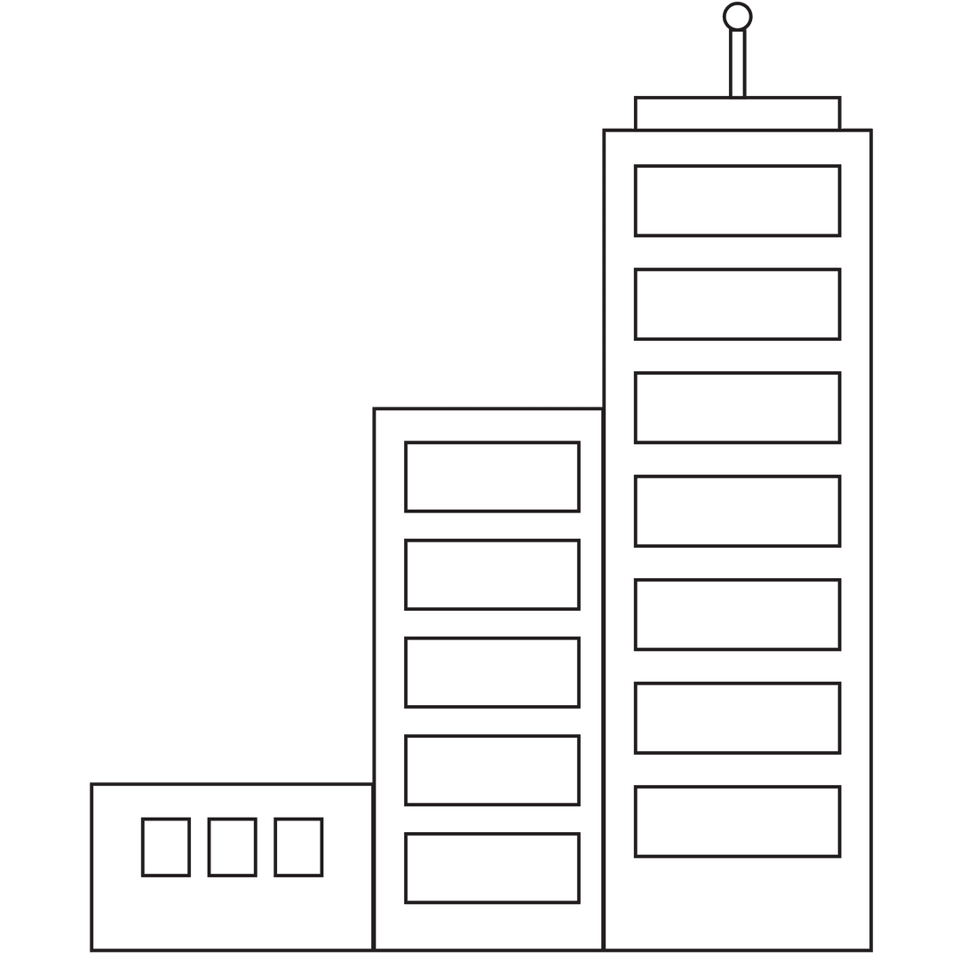 Transparent Building Elevations Isolated Vector