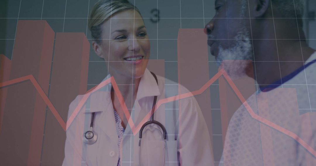 Doctor Analyzing Medical Data with Patient in Modern Clinic