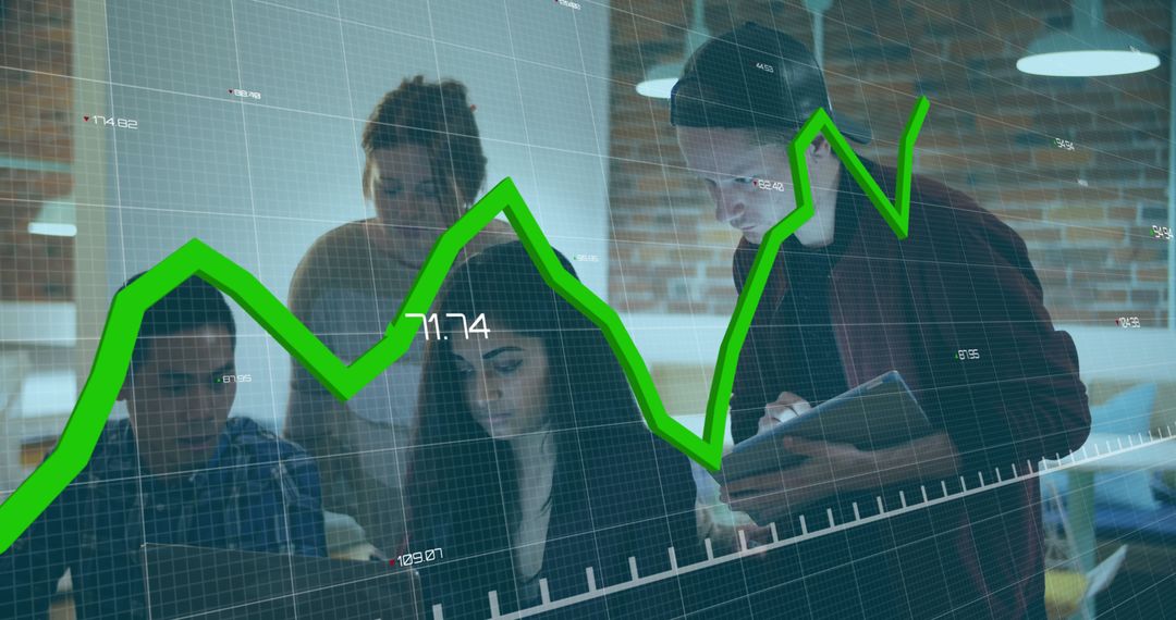 Team Meeting Analyzing Rising Financial Growth Chart - Free Images, Stock Photos and Pictures on Pikwizard.com