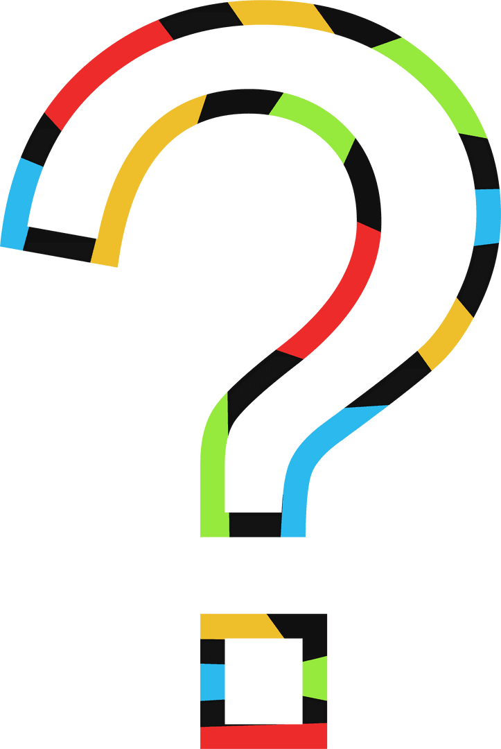 Colorful Transparent Question Mark Vector Art