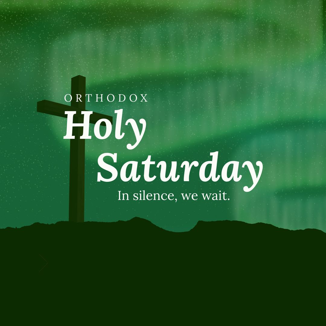 Orthodox Holy Saturday Commemorative Cross with Inspirational Message