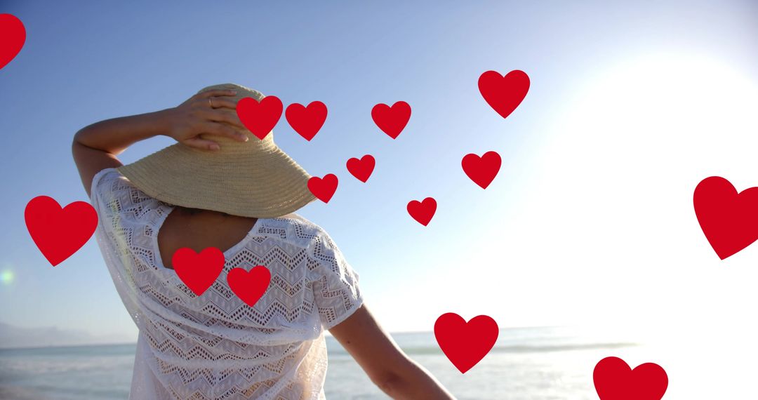 Romantic Summer Beach Getaway in Heart Motif