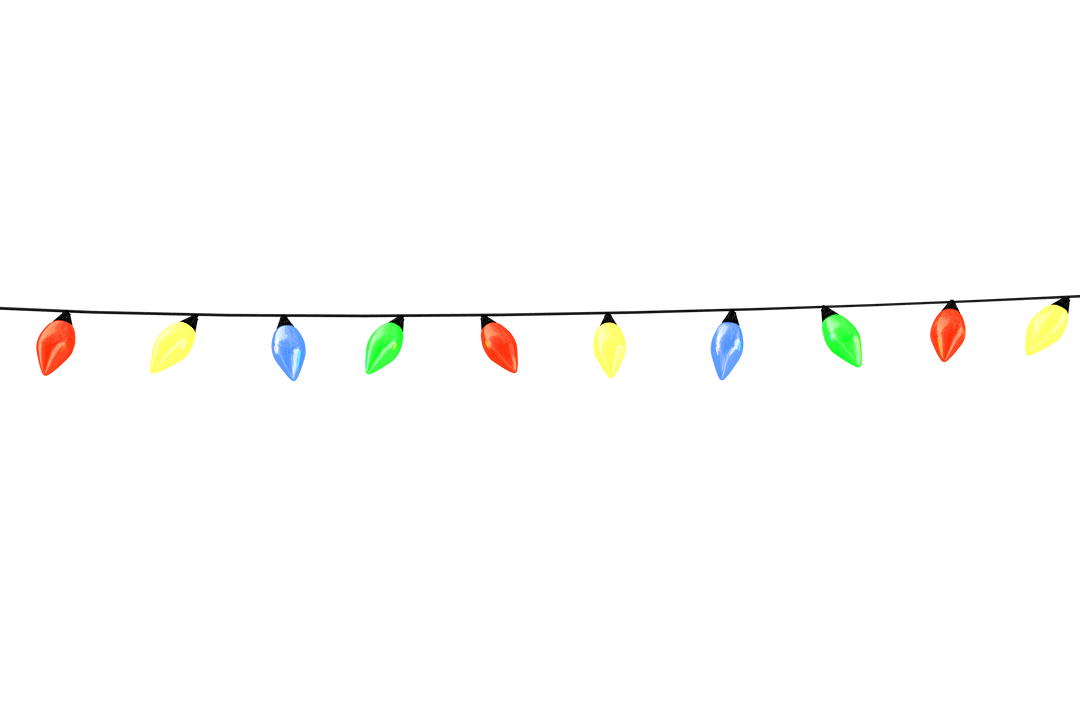 Colorful Transparent Christmas Lights On String